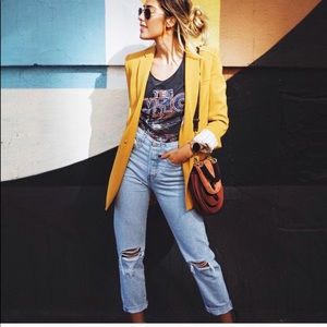 Rag bone mustard yellow tuxedo blazer